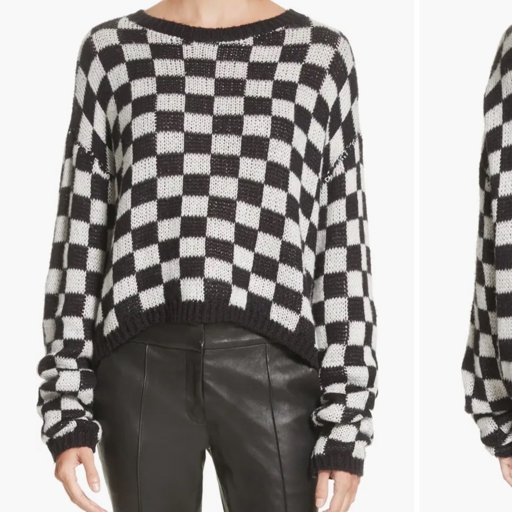 A.L.C Remington Checkered Knit Sweater